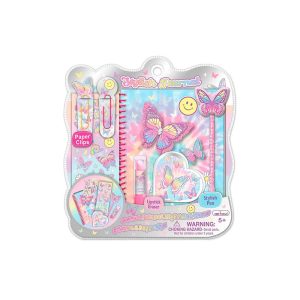 CONJUNTO DIÁRIO COM ACESSORIOS DE BELEZA BORBOLETA
