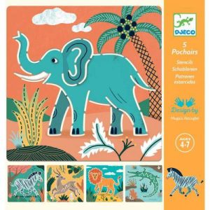 Animais Selvagens - Kit de Stencils P/ Desenhar