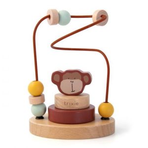 Labirinto de Contas em Madeira - Mr. Monkey