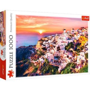 Puzzles 1000 pcs Por do sol em Santorini