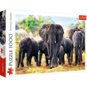 Puzzles 1000 pcs Elefantes Africanos