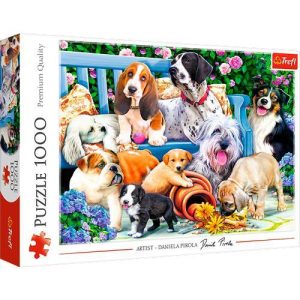 Puzzle 1000 pcs Cães no Jardim
