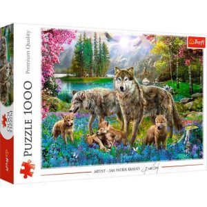 Puzzles 1000 pcs - Lupine family