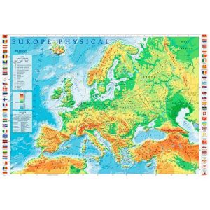 Puzzles 1000 pcs Mapa Físico da Europa