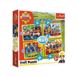 Puzzle 4 em 1 - Bombeiro Sam