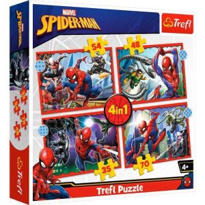 Puzzles 4 em 1 - The heroic Spider-Man / Disney Marvel