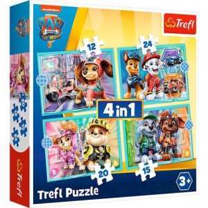 Puzzles 4 em 1 (12, 15, 20, 24) - Happy Paw Patrol / Vi