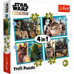 Puzzles 4 em 1 - The Mandalorian / Lucasfilm Star Wars