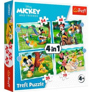 Puzzles 4 em 1 - Mickey Mouse nice day / Disney Standar
