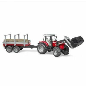 Massey Ferguson 7480 com frontal e atrelado florestal