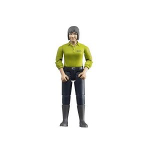 Woman, light skin, darkblue jeans