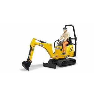JCB Micro excavator 8010 CTS and construction worker