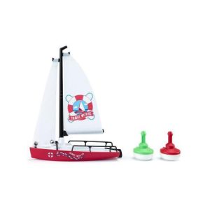 Barco à vela com bóias