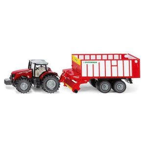 Massey Ferguson com reboque Poettinger