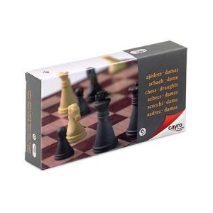 Jogo de Xadrez e Damas Magnético Pequeno