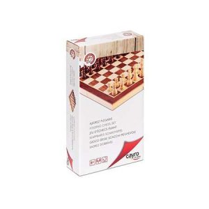 Jogo de Xadrez Dobrável Embutido 30x30 cm