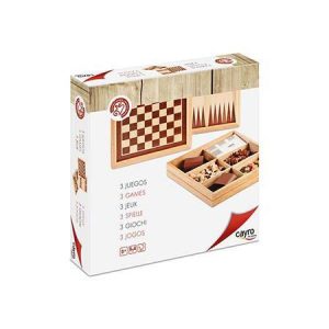 Jogo de Xadrez, Damas e Gamão Embutido