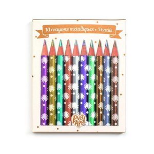 10 Mini Lápis Metálicos Chic