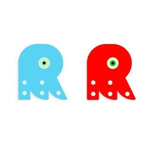 R - Letra com Desenho de Animal