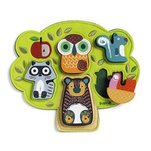 Oski - Puzzle de Feltro e Madeira c/ Animais