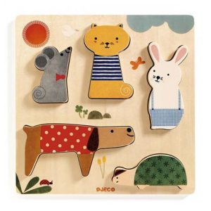 Woodypets - Puzzle Madeira p/ Encaixar e Empilhar