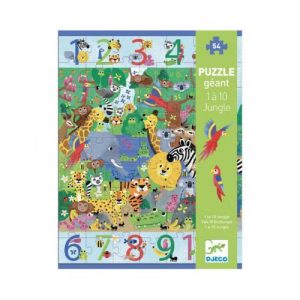 1 a 10 Selva - Puzzle Gigante 54 Peças