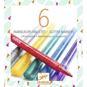 6 Marcadores Glitter - Cores Clássicas
