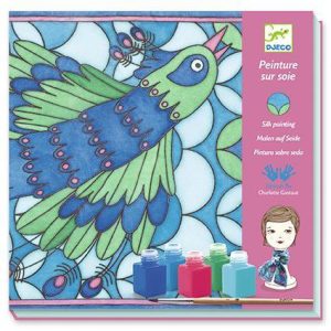 Pavão - Pintura de Lenço de Seda