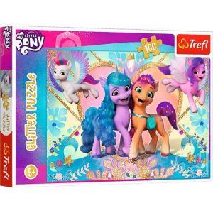 Puzzles 100 pcs Glitter - Glitter Ponies / Hasbro My Li