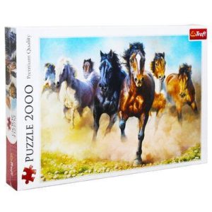 Puzzle 2000 pcs - Manada de Cavalos a Galopar