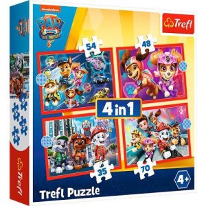 Puzzles 4 em 1 - Paw Patrol in the city - Paw Patrol