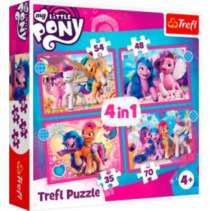 Puzzles 4 em 1 - Colorful Ponies / Hasbro My Little Pon