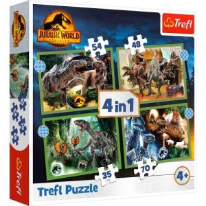 PUZZLES 4 EM 1 - THREATENING DINOSAURS