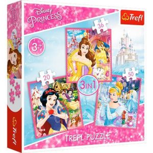 Puzzle  3 em 1 - Princesas