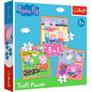 Puzzles 3 em 1 - Inventive Peppa Pig