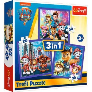 Puzzles 3 em 1 - Paw Patrol ready for action / Viacom P