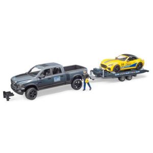 Carrinha RAM com atrelado e Roadster BRUDER