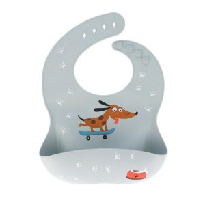 Babete de silicone Skater Dog