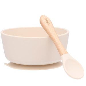 Taça com ventosa + colher Ivory