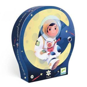 Um Astronauta na Lua - Puzzle Silhueta 36 Peças