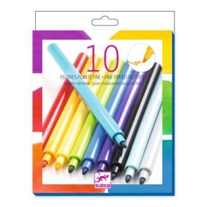 10 Marcadores de Ponta Fina - Rainbow