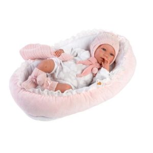 Mimi Chorona Pijama Rosa c/ Berço 42 cm