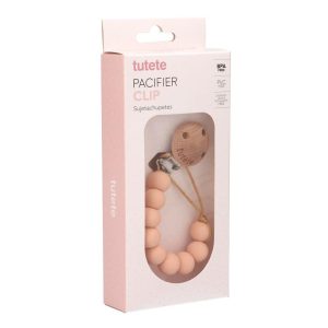Porta chupeta de silicone Pure Peach