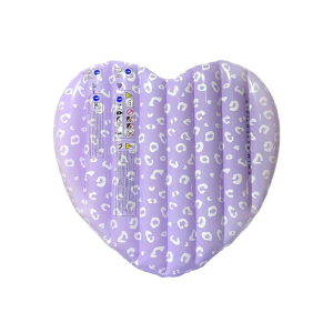 Colchão Insuflável Coração 150cm - Leopardo Lilás