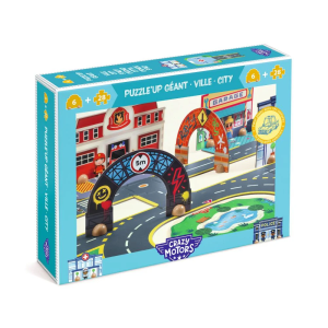 PuzzlUp - Puzzle Gigante da Cidade 34 peças - Crazy Motors