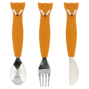 Conjunto de Talheres em Silicone 3-pack - Mr. Fox