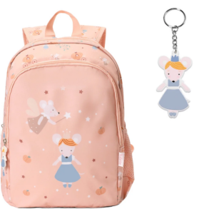 Mochila média + chaveiro mouse fairies